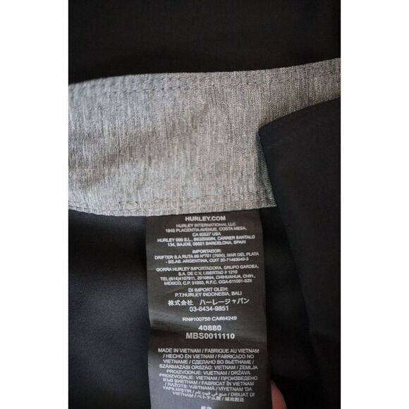 Hurley Men's Big & Tall Sz 52 Black Phantom One and Only 7" Boardshorts - Picture 5 of 7